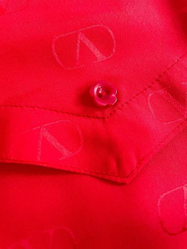 Camicia sartoriale in seta geranio Valentino