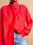 Camicia sartoriale in seta geranio Valentino