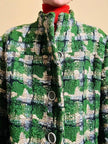 Cappottino sartoriale in tweed verde prato