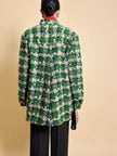 Cappottino sartoriale in tweed verde prato