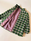 Cappottino sartoriale in tweed verde prato