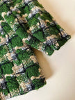 Cappottino sartoriale in tweed verde prato