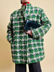 Cappottino sartoriale in tweed verde prato