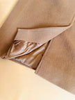 Cappotto doppiopetto in drap di lana cammello 