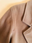 Cappotto doppiopetto in drap di lana cammello 