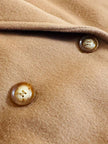 Cappotto doppiopetto in drap di lana cammello 