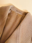 Cappotto doppiopetto in drap di lana cammello 