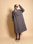 Cappotto Elena Miròin lana boutonné con motivo spinato