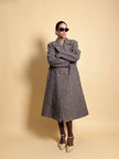 Cappotto Elena Miròin lana boutonné con motivo spinato