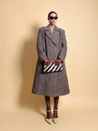 Cappotto Elena Miròin lana boutonné con motivo spinato