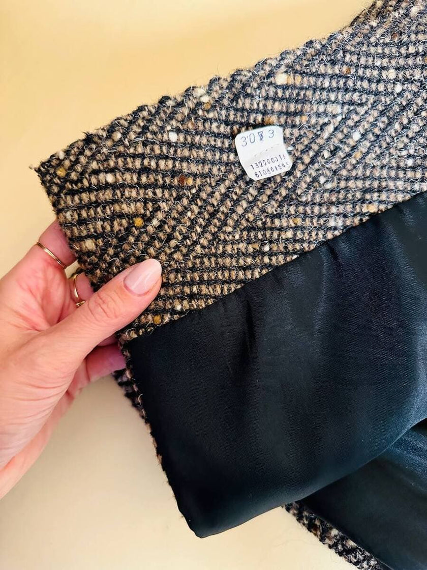 Cappotto Elena Miròin lana boutonné con motivo spinato