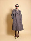 Cappotto Elena Miròin lana boutonné con motivo spinato