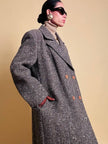 Cappotto Elena Miròin lana boutonné con motivo spinato