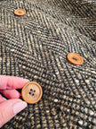 Cappotto Elena Miròin lana boutonné con motivo spinato