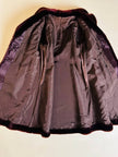 Cappotto doppiopetto in montone rasato rosso marrone
