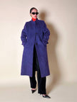 Cappotto in lana a pelo lungo viola “Weinberg Paris”