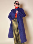 Cappotto in lana a pelo lungo viola “Weinberg Paris”