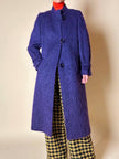 Cappotto in lana a pelo lungo viola “Weinberg Paris”