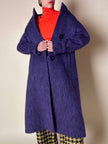 Cappotto in lana a pelo lungo viola “Weinberg Paris”
