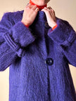 Cappotto in lana a pelo lungo viola “Weinberg Paris”