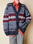 Cardigan in lana Jacquard “Yves Saint Laurent”