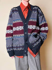 Cardigan in lana Jacquard “Yves Saint Laurent”