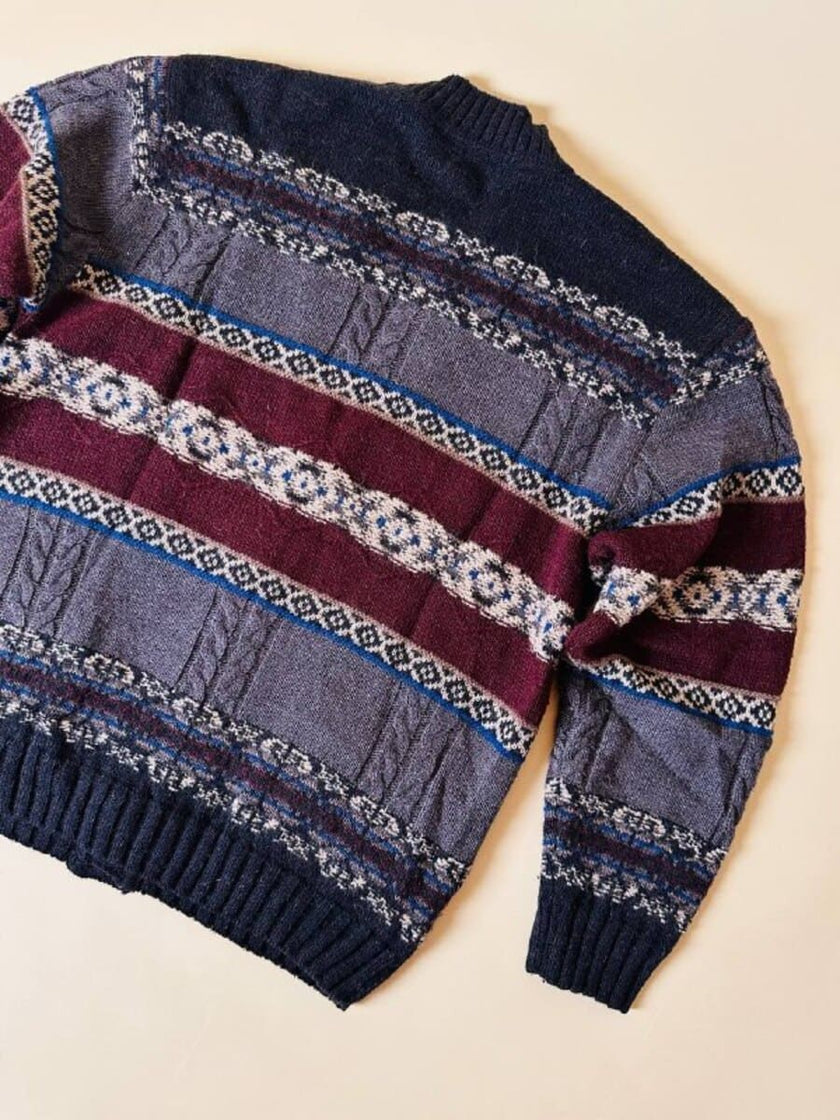 Cardigan in lana Jacquard “Yves Saint Laurent”