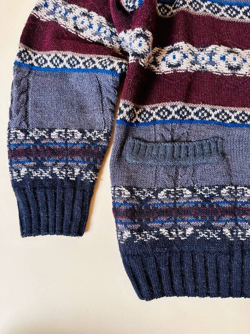 Cardigan in lana Jacquard “Yves Saint Laurent”