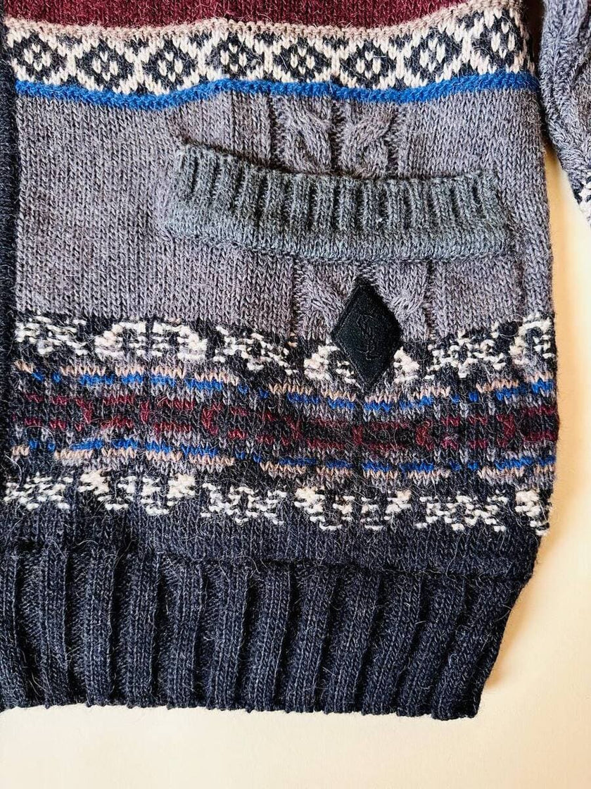 Cardigan in lana Jacquard “Yves Saint Laurent”