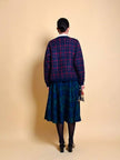 Cardigan In lana fantasia tartan 