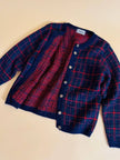 Cardigan In lana fantasia tartan 