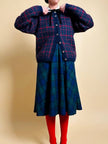 Cardigan In lana fantasia tartan 