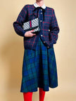 Cardigan In lana fantasia tartan 