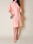 Chemisier in lino rosa pesca “Yves Saint Laurent”