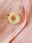 Chemisier doppiopetto in lino rosa “Selene”