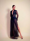 Chemisier in organza nera 
