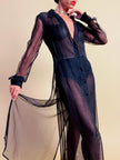 Chemisier in organza nera 