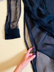 Chemisier in organza nera 