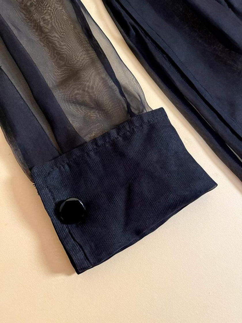 Chemisier in organza nera 
