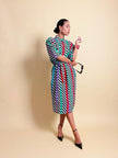 Chemisier oversize in seta fantasia optical