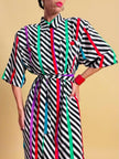 Chemisier oversize in seta fantasia optical