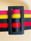 Cintura in pelle multicolor 