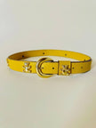 Cintura in pelle gialla con orsetti dorati “Furla”