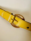 Cintura in pelle gialla con orsetti dorati “Furla”