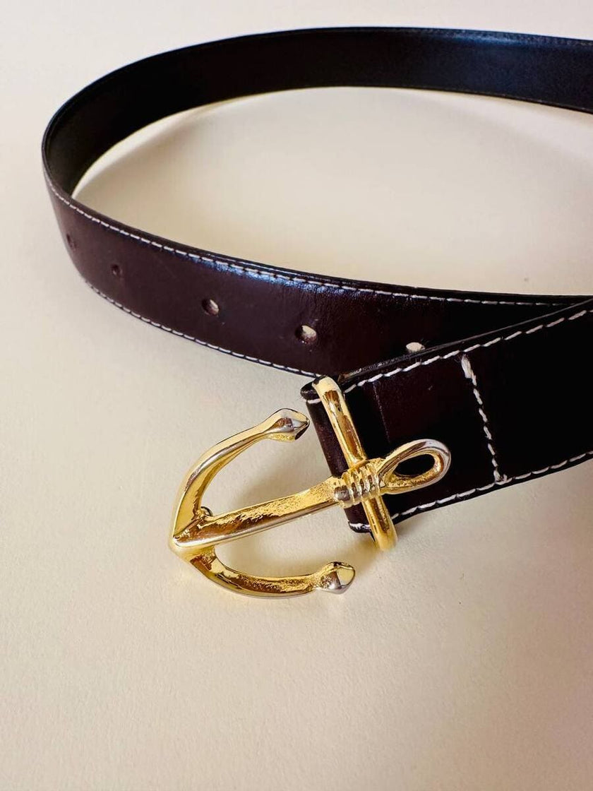 Cintura testa di moro con ancora oro  “Max Mara”