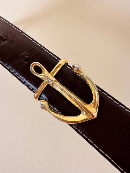 Cintura testa di moro con ancora oro  “Max Mara”