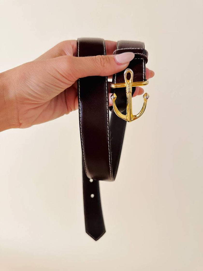 Cintura testa di moro con ancora oro  “Max Mara”