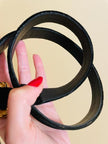 Cintura in velluto nero con fibbia gioiello 