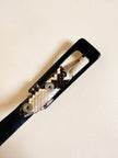 Cintura sottile in pitone roccia con fibbia in bachelite