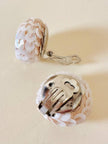 White sequin button-on clip